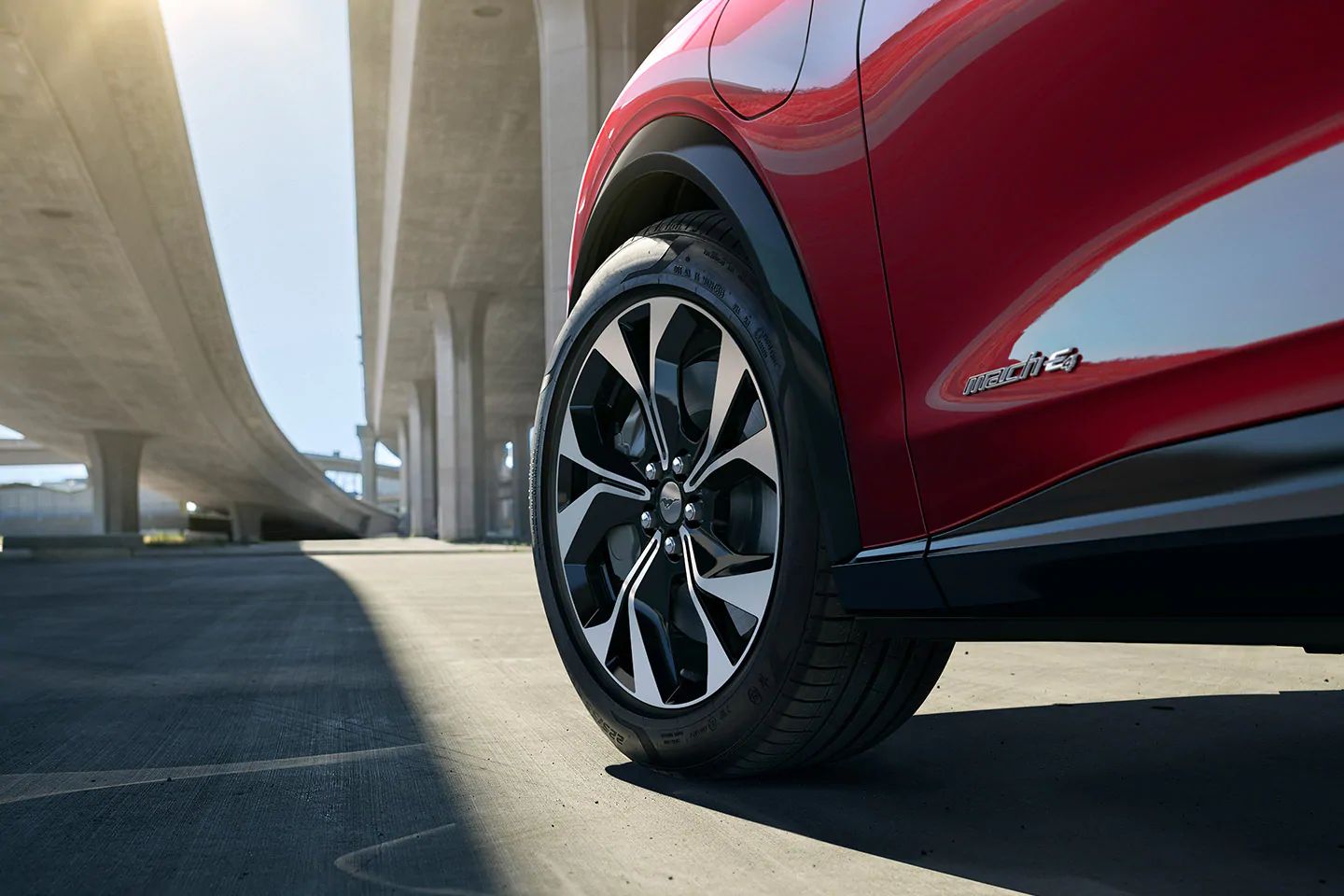 The sleek exterior of the 2021 Ford Mach-E