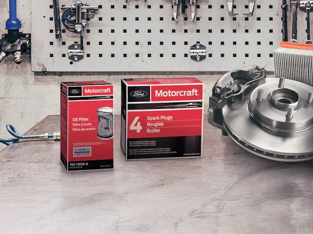 Oil filter, spark plug, and brake rotor