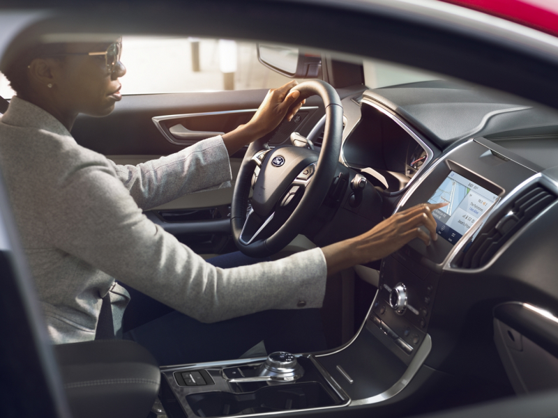 Touchscreen display inside the 2020 Ford Edge