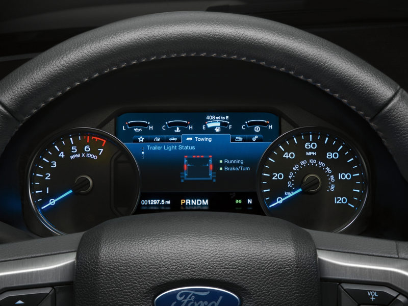 LCD instrument cluster inside the 2020 Ford F-150