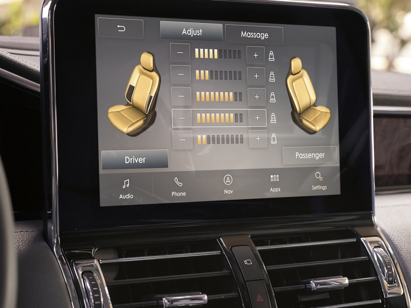 Touchscreen display inside the 2020 Lincoln Navigator