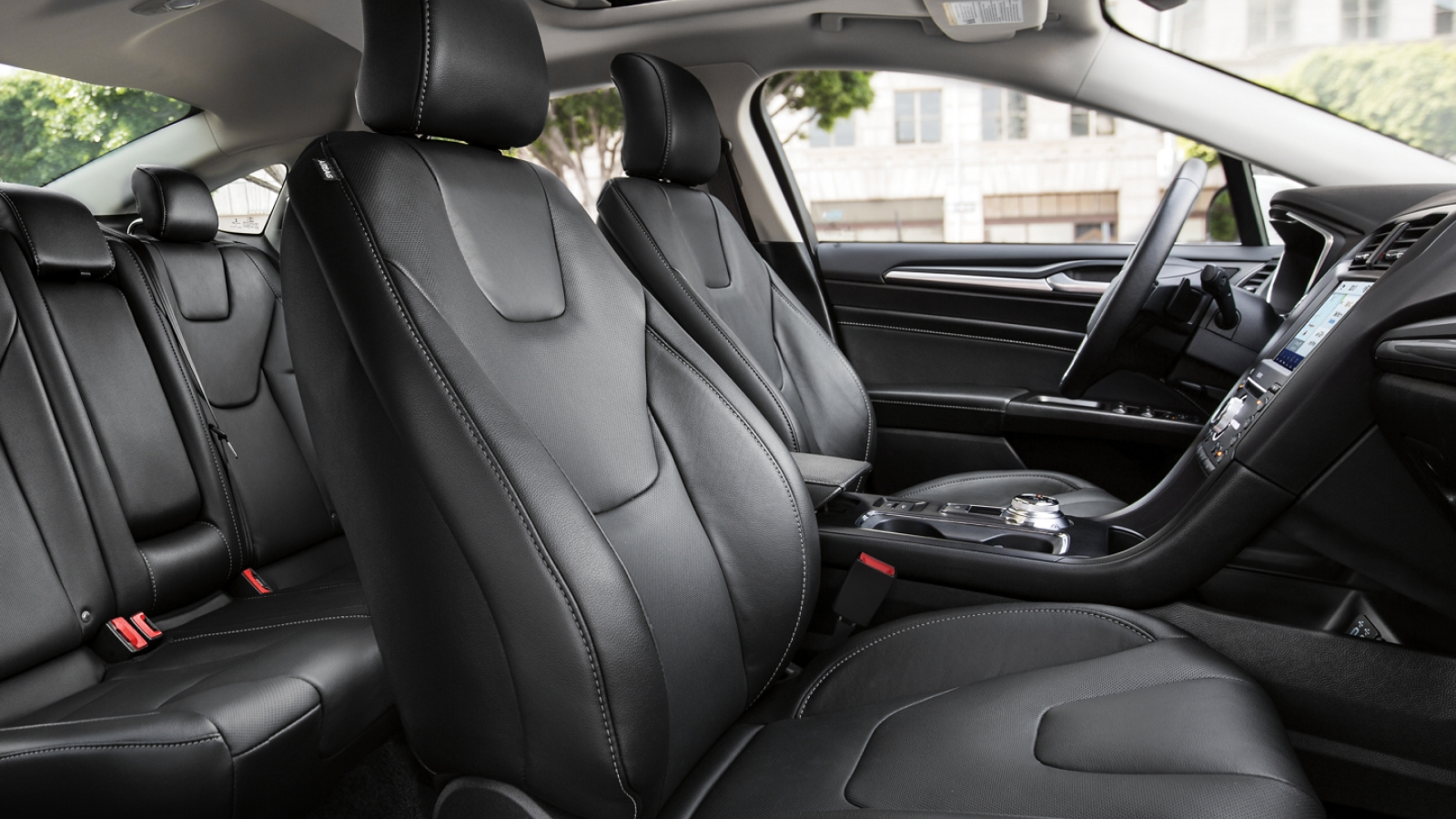The spacious interior of the 2020 Ford Fusion
