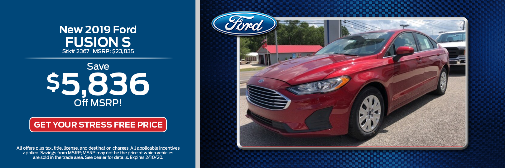 New 2019 Ford Fusion S