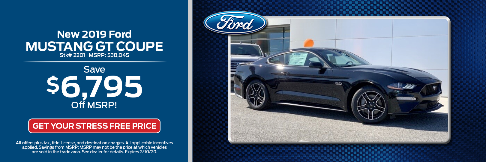 New 2019 Ford Mustang GT Coupe