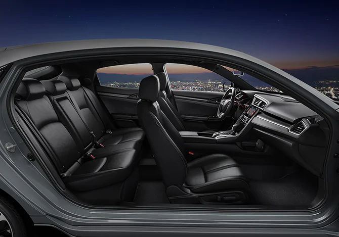 Baron Honda has the new 2020 Honda Civic Hatchback with a sleek Interior near Bayport, NY