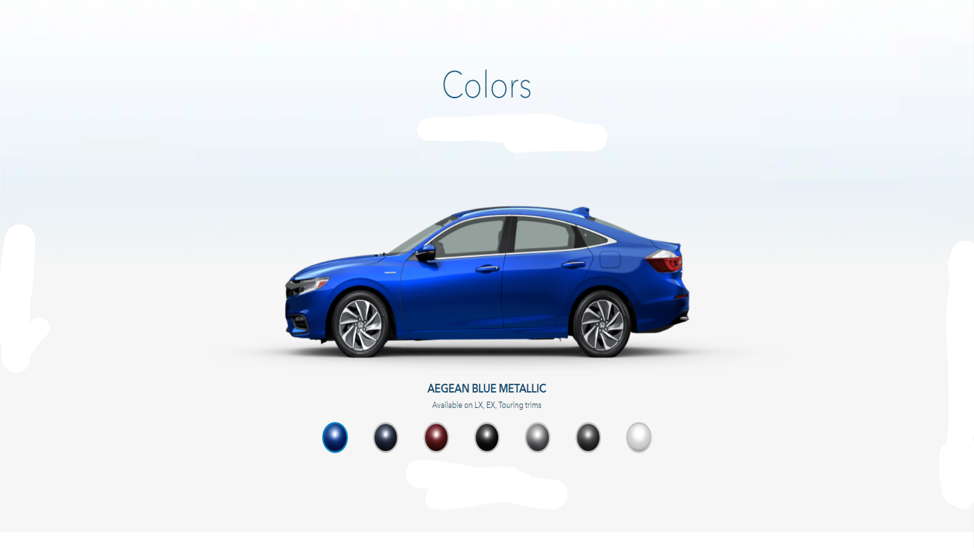 2020 Honda Insight Exterior Colors