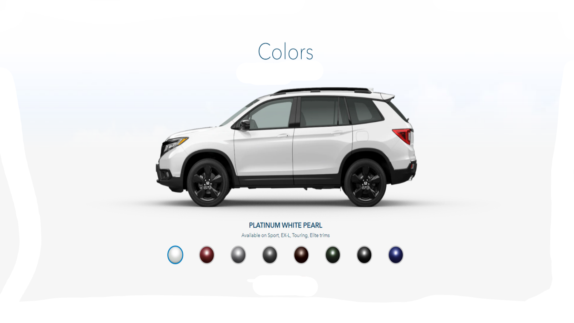 2020 Honda Passport Exterior Colors