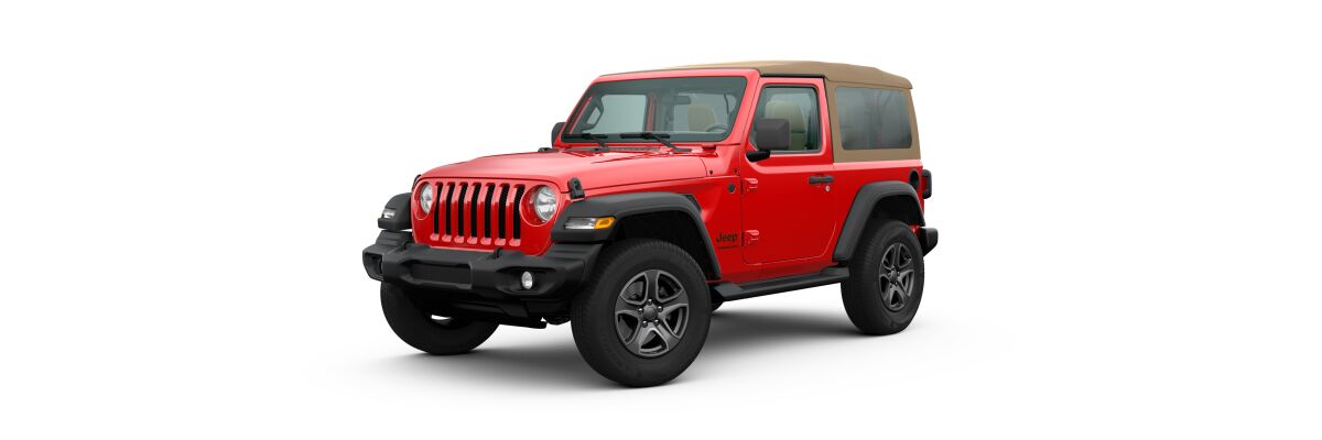 Jeep Wrangler Black and Tan