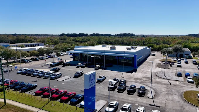 Aerial view of Space Coast Honda dealership