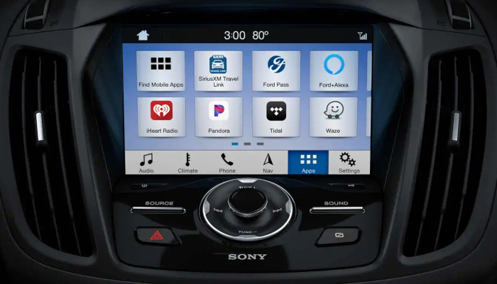 Touchscreen display inside the 2019 Ford Escape