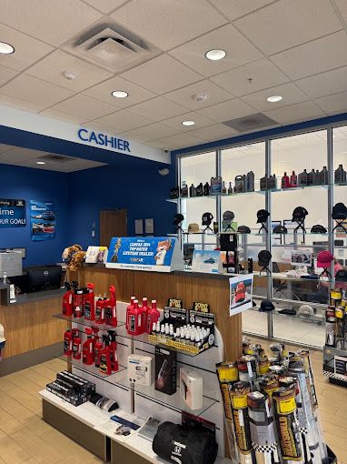 Honda accessories and cashier counter at Jenkins Honda of Leesburg