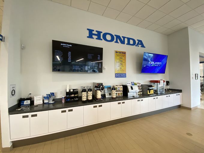 Refreshment bar at Jenkins Honda of Leesburg